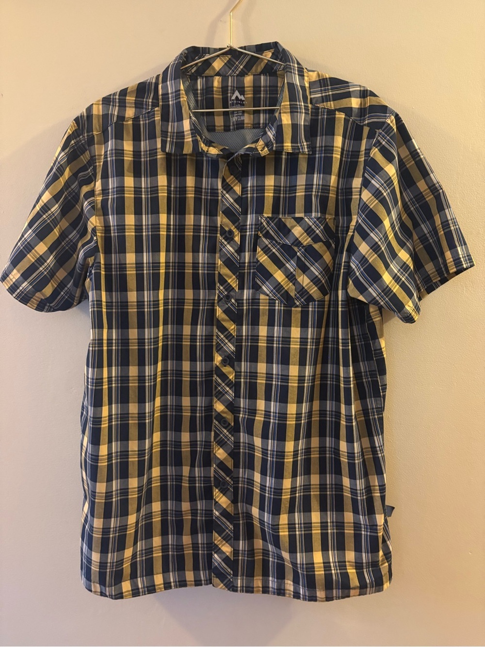 McKINLEY Armon Plaid Short Sleeve Hiking Trail dry climate Shirt, Men’s Sz L
